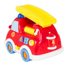 Load image into Gallery viewer, Bump and Go Teaching Firetruck w/ English and Spanish Phrases
