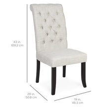 Load image into Gallery viewer, Set of 2 Tufted Parsons Dining Chairs - White
