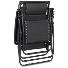 Load image into Gallery viewer, Folding Zero Gravity Recliner Lounge Chair w/ Canopy, Cup Holder
