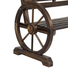 Load image into Gallery viewer, Wooden Wagon Wheel Bench
