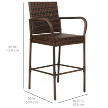 Load image into Gallery viewer, Set of 2 Indoor Outdoor Wicker Bar Stools
