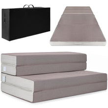 Load image into Gallery viewer, Folding Portable Mattress Topper w/ High-Density Foam
