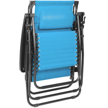 Load image into Gallery viewer, Folding Zero Gravity Recliner Lounge Chair w/ Canopy, Cup Holder
