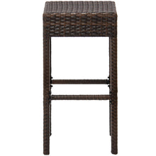 Load image into Gallery viewer, Set of 2 Wicker Backless Counter Height Bar Stools - Brown
