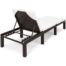 Load image into Gallery viewer, Set of 2 Adjustable Chaise Lounge Chairs w/ Water-Resistant Cushions - White
