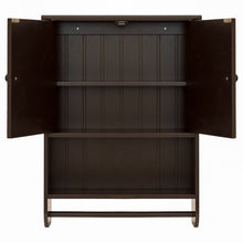 Load image into Gallery viewer, Bathroom Wall Storage Organization Cabinet w/ Double Doors, Towel Bar
