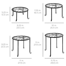 Load image into Gallery viewer, Set of 4 Indoor Outdoor Metal Nesting Plant Stands, Flowerpot Holders
