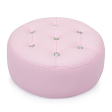 Load image into Gallery viewer, Kids Upholstered Tufted Bejeweled Mini Chair Seat w/ Ottoman
