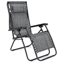 Load image into Gallery viewer, Folding Zero Gravity Recliner Lounge Chair w/ Canopy, Cup Holder
