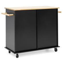 Load image into Gallery viewer, Utility Kitchen Cart w/ Storage Cabinets, Handles, Cutting Board
