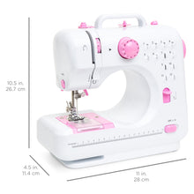 Load image into Gallery viewer, 6V Compact Foot Pedal Sewing Machine w/ 12 Stitch Patterns

