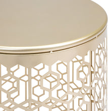 Load image into Gallery viewer, Set of 2 Decorative Round Side Accent Table Nightstands
