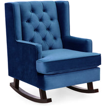 Load image into Gallery viewer, Tufted Upholstered Wingback Rocking Chair
