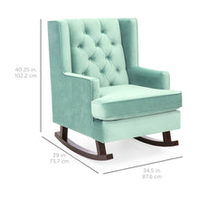 Load image into Gallery viewer, Tufted Upholstered Wingback Rocking Chair
