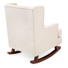 Load image into Gallery viewer, Tufted Upholstered Wingback Rocking Chair
