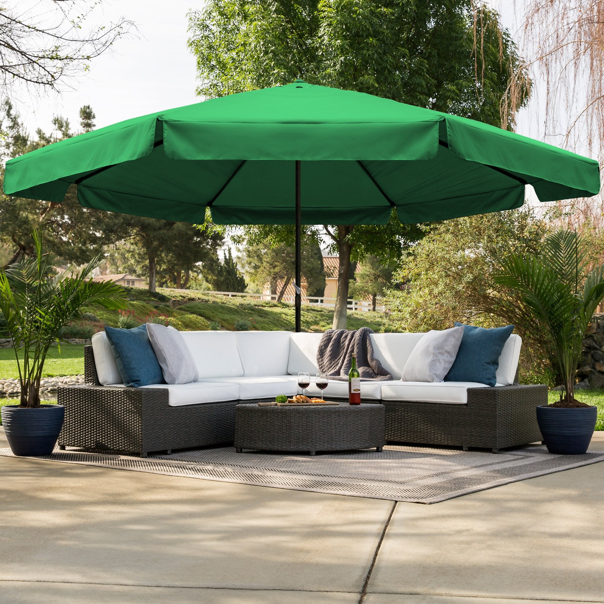 16ft Market Patio Umbrella w/ Cross Base, Crank, Aluminum Frame – leesa2f.com 16ft Market Patio Umbrella w/ Cross Base, Crank, Aluminum Frame – leesa2f.com
