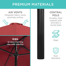 Load image into Gallery viewer, Rectangular Twin Market Patio Umbrella
