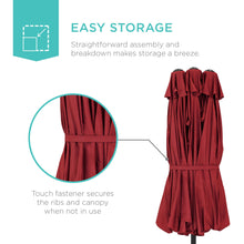 Load image into Gallery viewer, Rectangular Twin Market Patio Umbrella
