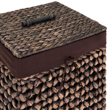 Load image into Gallery viewer, Water Hyacinth Woven Laundry Hamper Basket w/ Removable Liner, Lid
