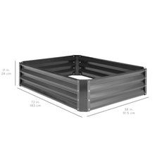 Load image into Gallery viewer, Outdoor Metal Raised Garden Bed for Vegetables, Flowers, Herbs - 6x3x1ft
