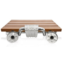 Load image into Gallery viewer, Wall Mounted Folding Hardwood Shower Seat w/ Steel Frame
